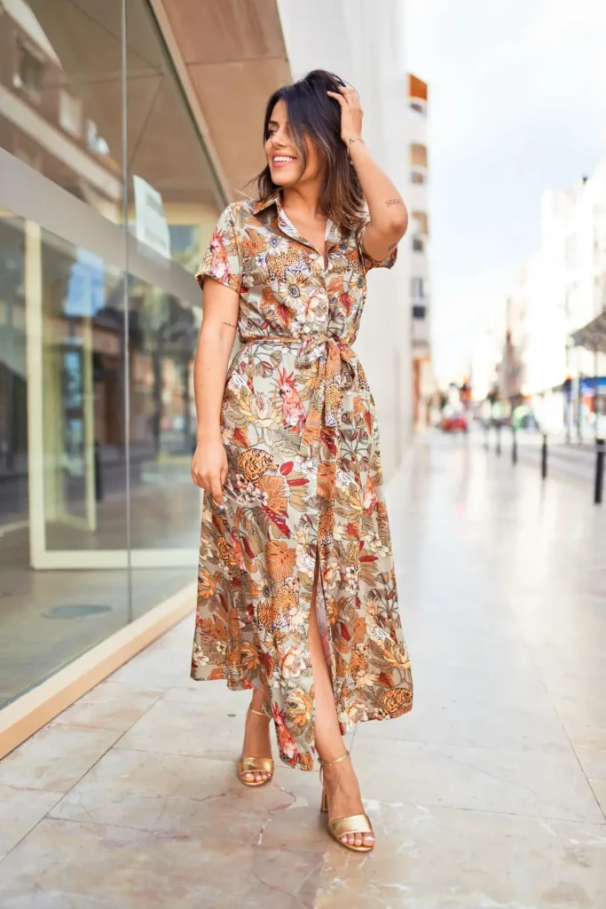 Scoop Neck Midi Dress