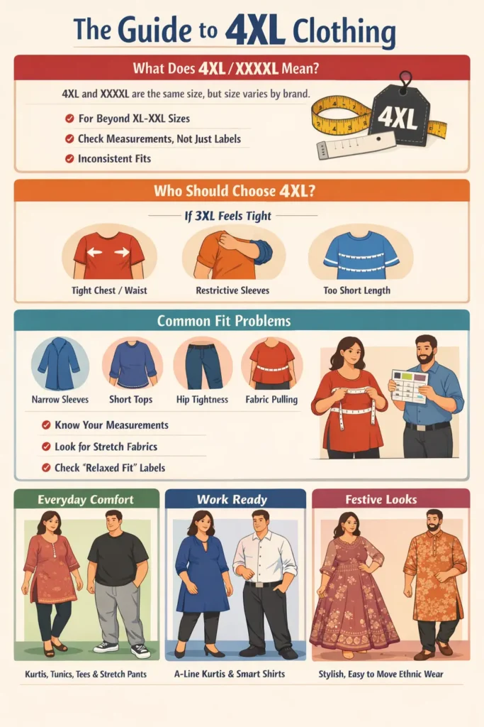What Does XXXXL 4XL Mean in Clothing