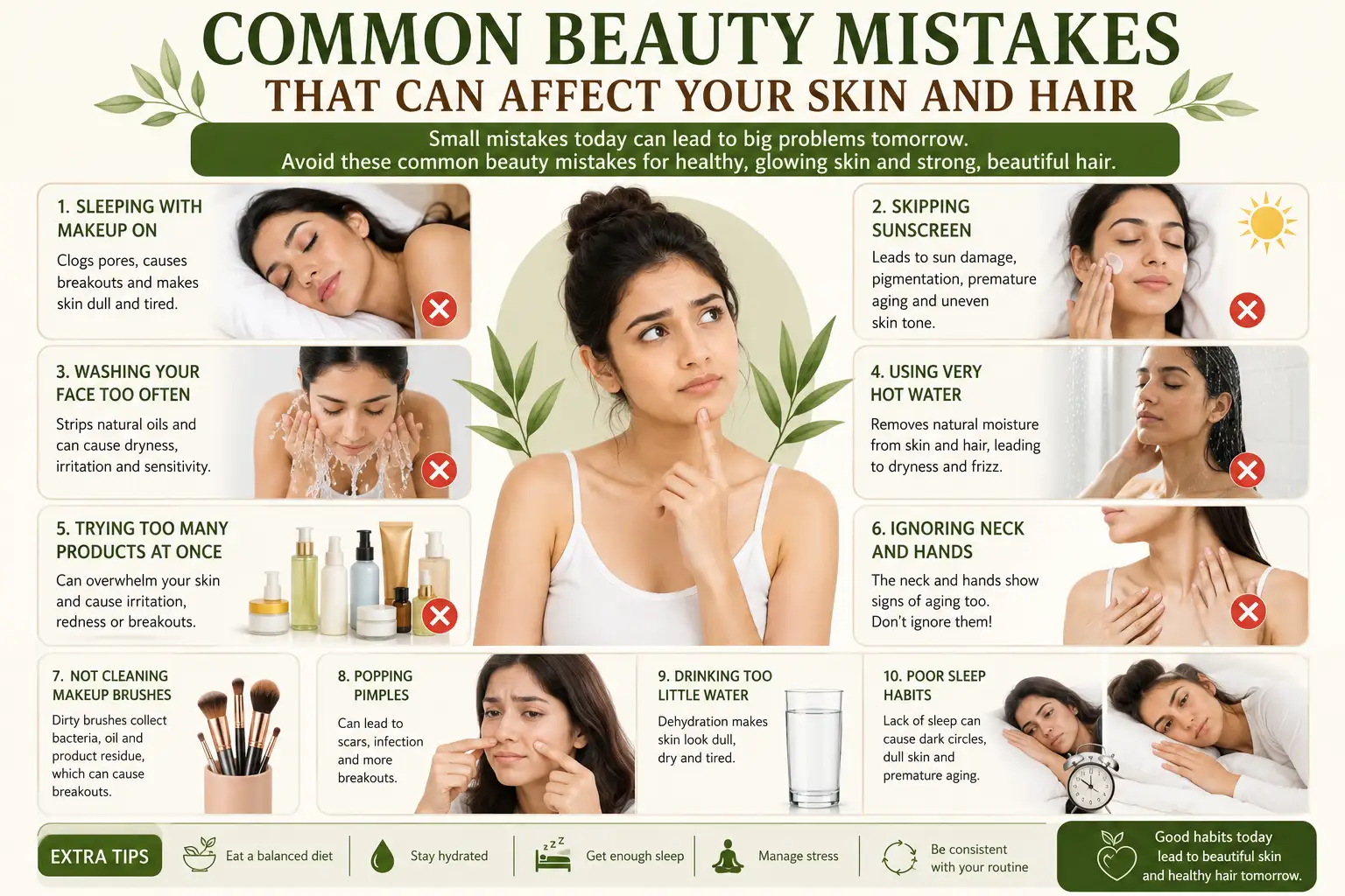 Common Beauty Mistakes That Can Affect Your Skin and Hair